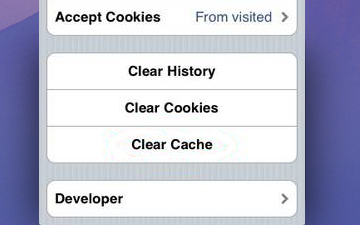 How to Clear Cache and Cookies from Safari in iOS