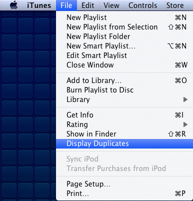 itunes duplicate finder