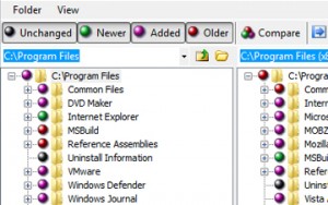 compare files in two folders windows 7