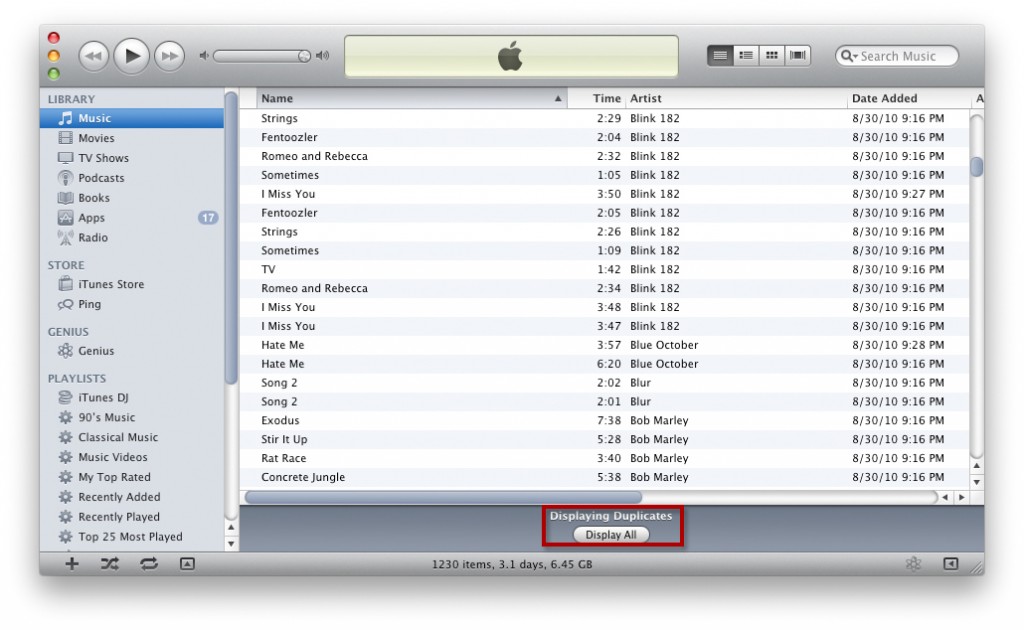 duplicate finder for itunes